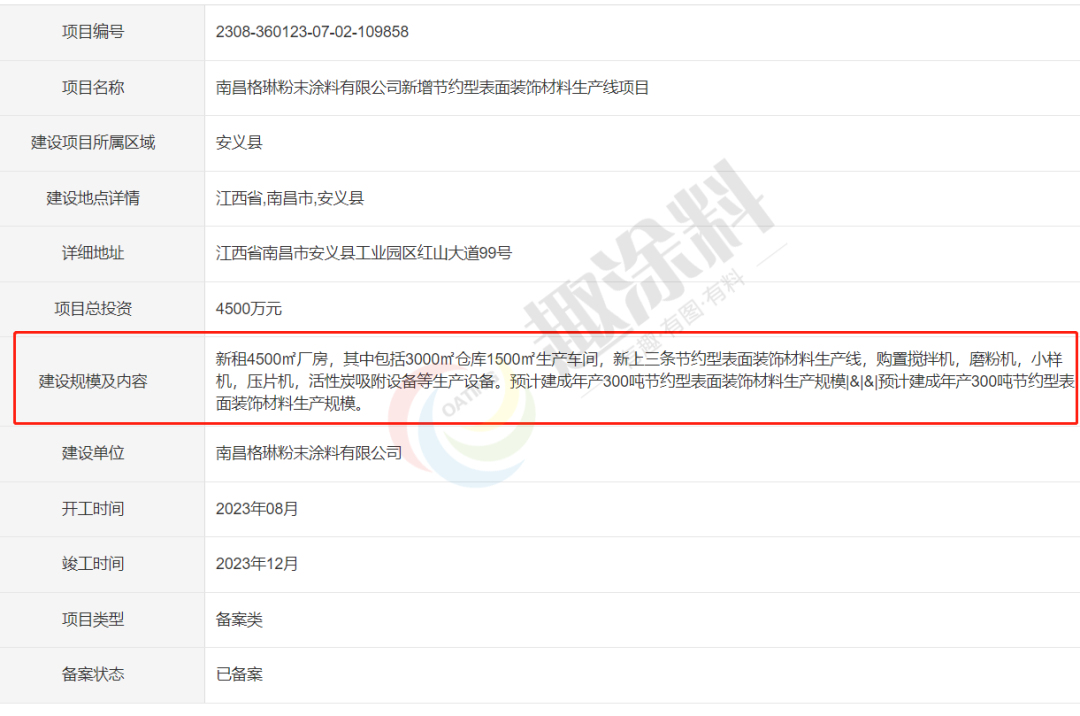 万安扩产、晨光进军！8月这些企业拟新建粉末涂料项目