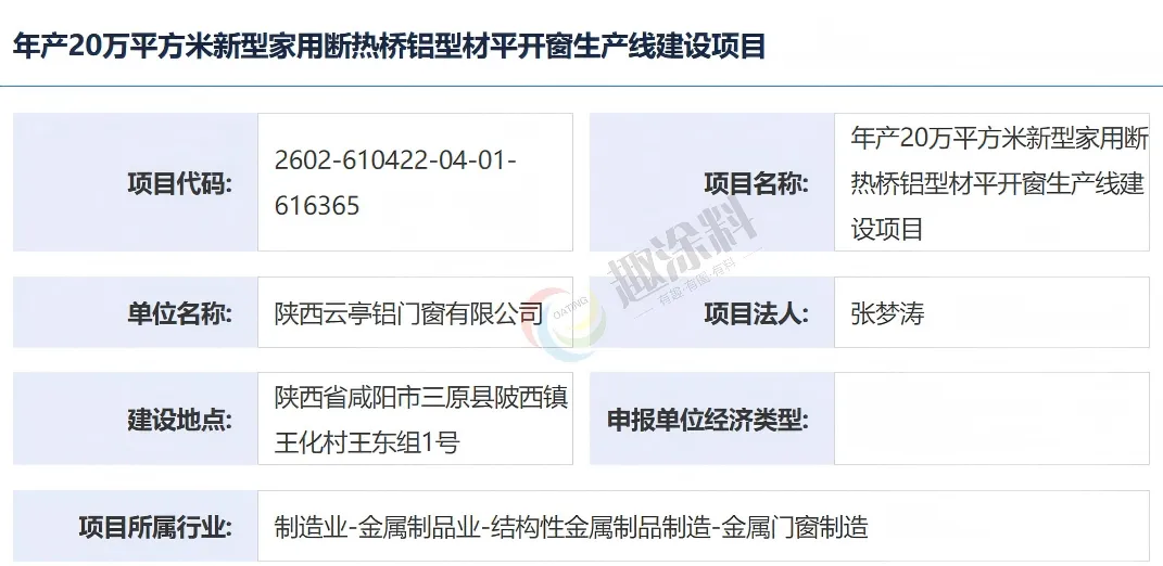 趣涂网：26年1-2月全国铝型材新建项目汇总！
