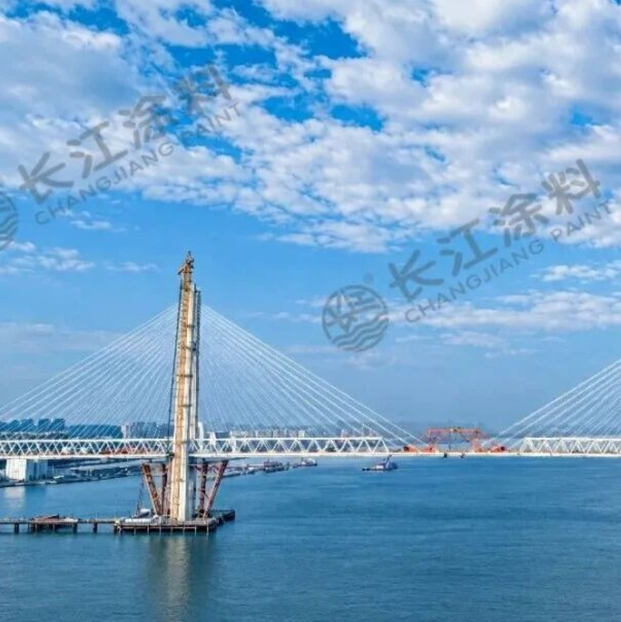 长江涂料超耐候重防腐体系配套杭州湾跨海铁路大桥世纪工程